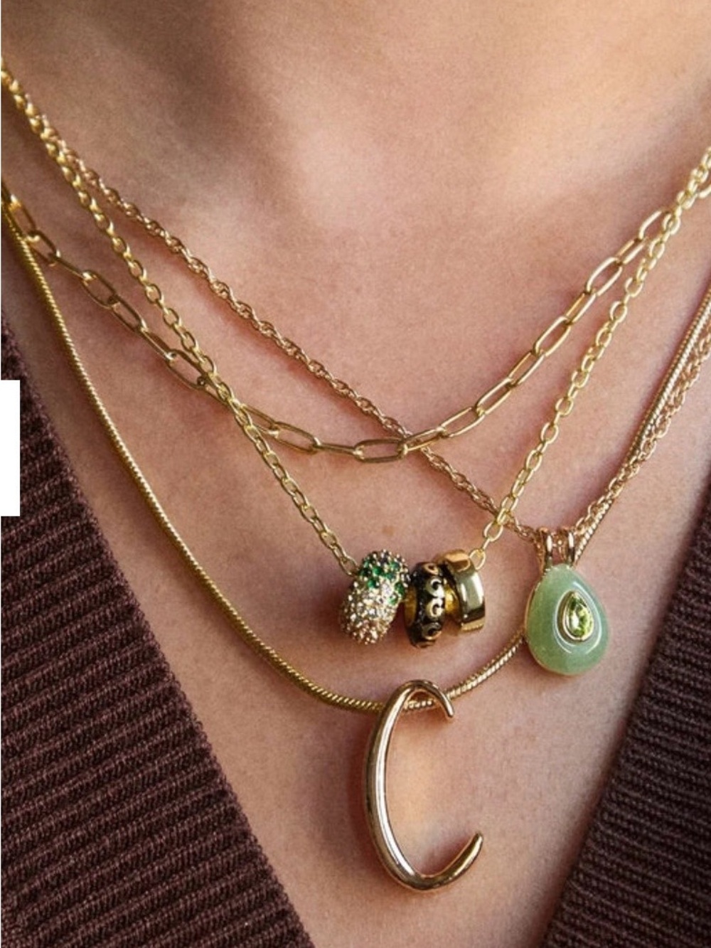 Baublebar Initial Script necklace M .. $25